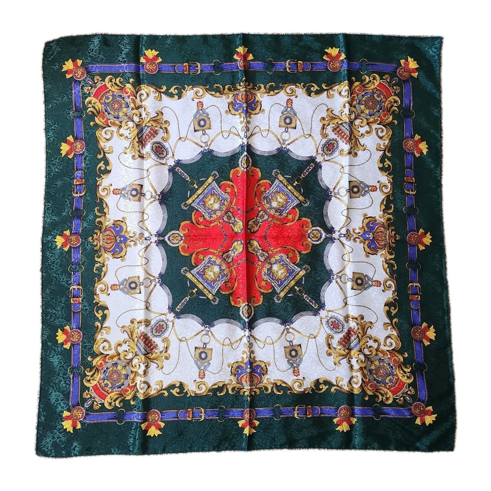 Peacock Silk Trading Inc Scarf 34" Square‎ Regal Satin Holiday Classic